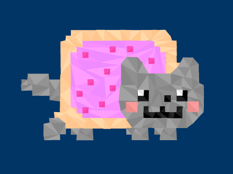 Nyan Cat polyart
