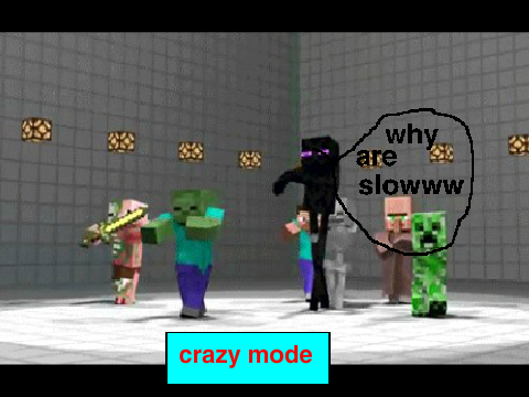  slow motion minecraft mob dance with Dupstep:D