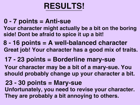 How "Mary-Sue" is Your OC? remix