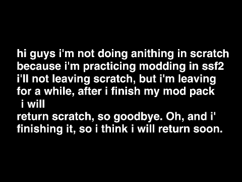 why i'm not doing anything in scratch.