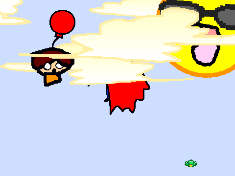 Add yourself floating up toward the hip sun