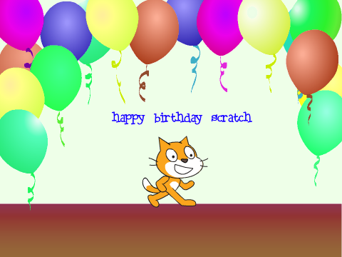 happy birthday scratch
