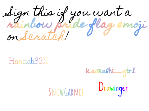 Petition for a Pride Flag Emoji on Scratch remix