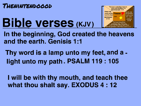 Bible verses (KJV) - Thumbnail and Outro