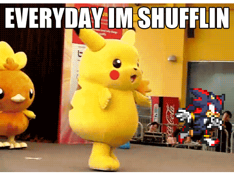 add yourself shufflin with pikachu Shadow Style