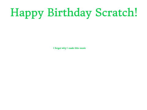 Happy Birthday Scratch