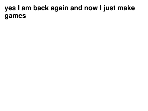 I'm back