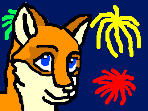 wolf + fireworks = THIS!!!
