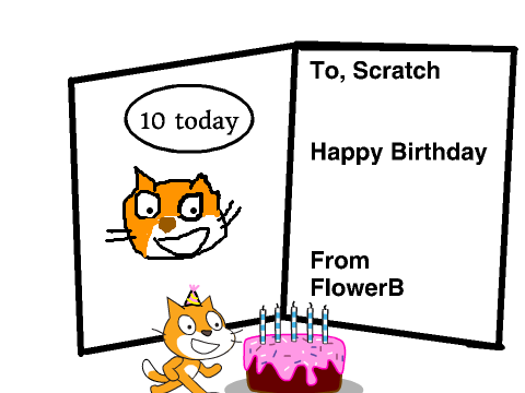 Happy Birthday Scratch!! with more party hats