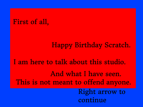 Happy Birthday Scratch- The studio