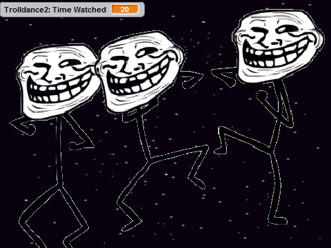 Troll dance (try not to laugh) In Space