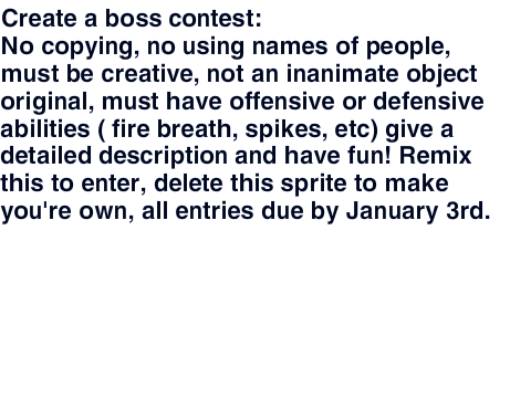 Create a boss contest