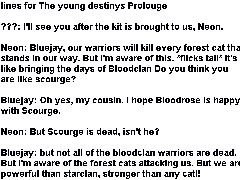 The young Destinys Prolouge lines[1]