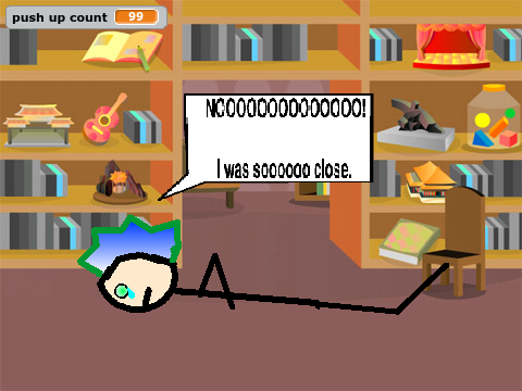 The 100 push ups fail animation
