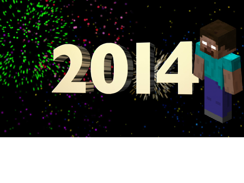 Herobrine celebrating happy new year
