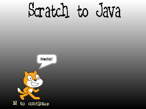 Scratch to Java and Object Oriented Programs