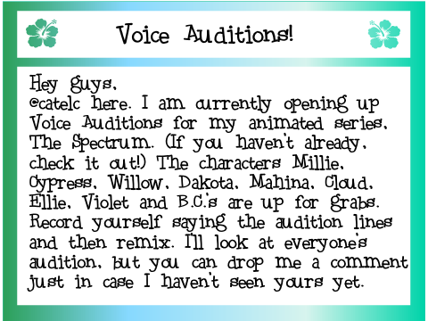 The Spectrum - VOICE AUDITIONS :D