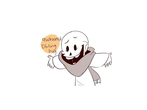 awkward sibbling hug comic
