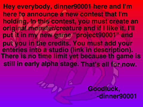 Project90001 enemy contest