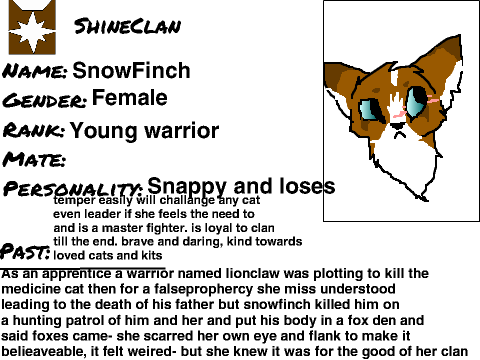 ShineClan- Snowfinch