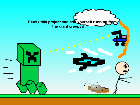 Add Yourself Running From a Giant Creeper remix remix