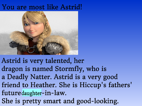 HTTYD Character Quiz