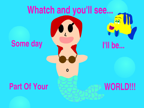 Disney Ariel and Flounder