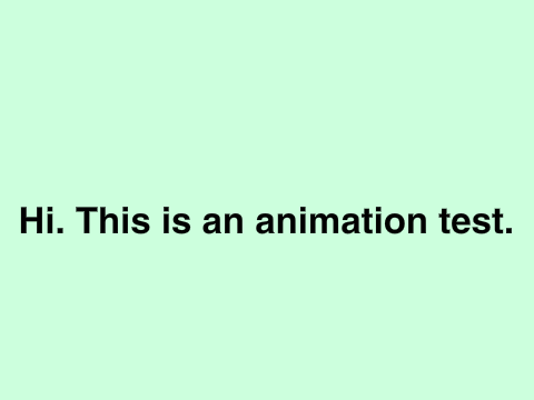 Animation Test