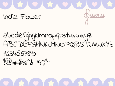 Indie Flower font ♥