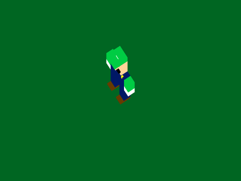 3d pixel luigi
