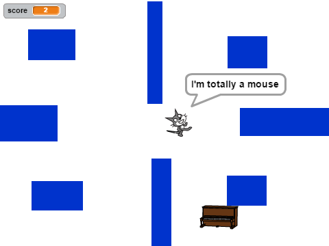 mouse and piano