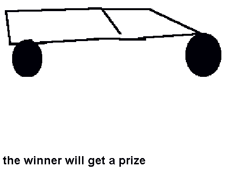 A car to design but the rules are 1 no changing the pic 2 put your name underneath the car 3 have fu