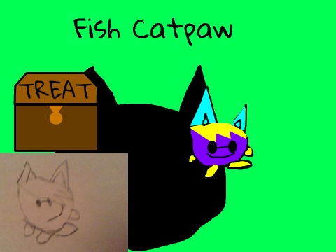 my Zany drawing (11): Fish Catpaw 3