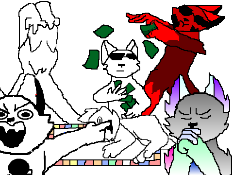 Add your OC playing a causal game of monoply remix