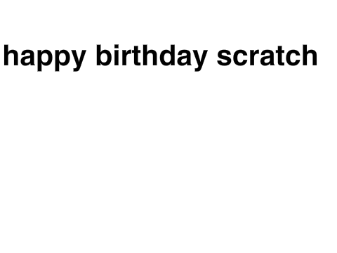 happy birthday scratch