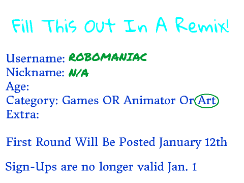'Tis my sign-up form