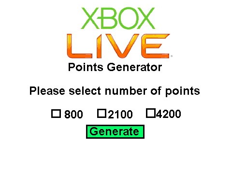 Xbox Live Points Generator Online