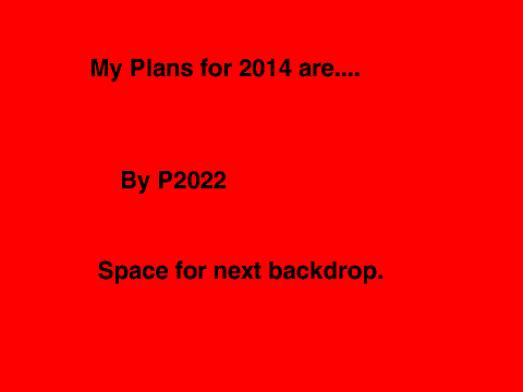 My Plans For 2014