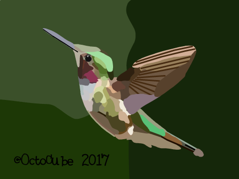Hummingbird Vector Blockshade