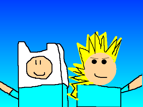 Finn and Super Saiyan 3 Finn