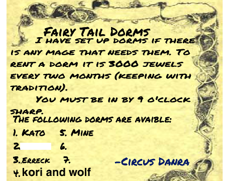 Fairy tail dorms