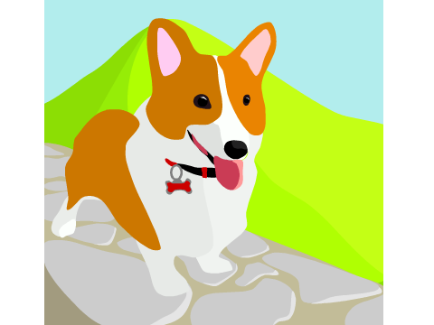 Loki The Corgi Blockshade