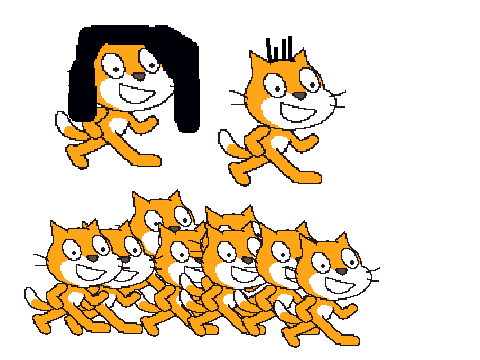 The cat had kids