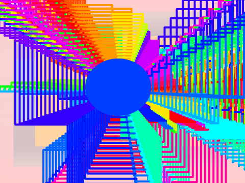 3-D Thing with color and pixel effect