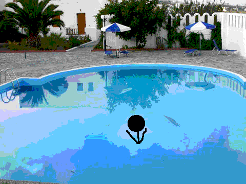 add yourself swimming