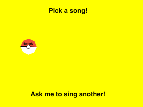 I sing songs.