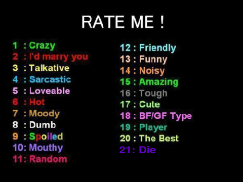 Rate Me!