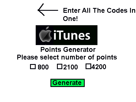 Itunes Points Generator