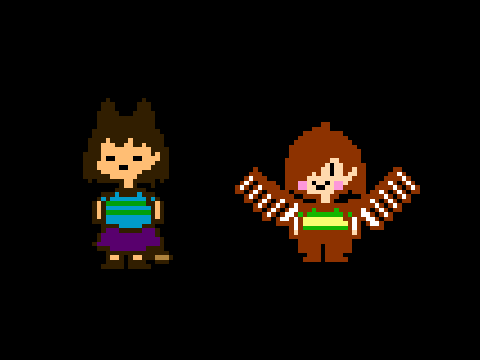 Official Faunustale Frisk and Chara Sprites!
