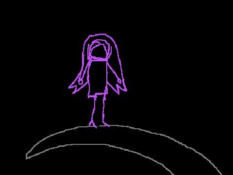 homura vs mami, coloured stick figure version?